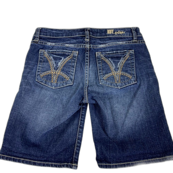 Kut from the Kloth Womens Bermuda Denim Jeans Shorts Medium Wash Blue Size 2 - Picture 2 of 8